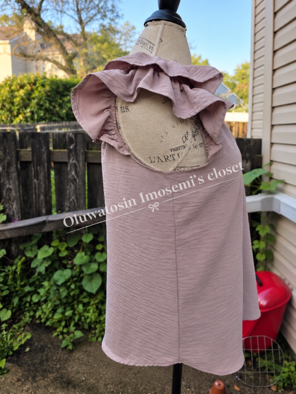 Taupe Ruffle-Sleeve Top - Picture 5 of 5